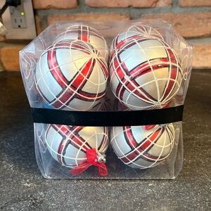 Festive Plaid Holiday Ornaments Set of 8